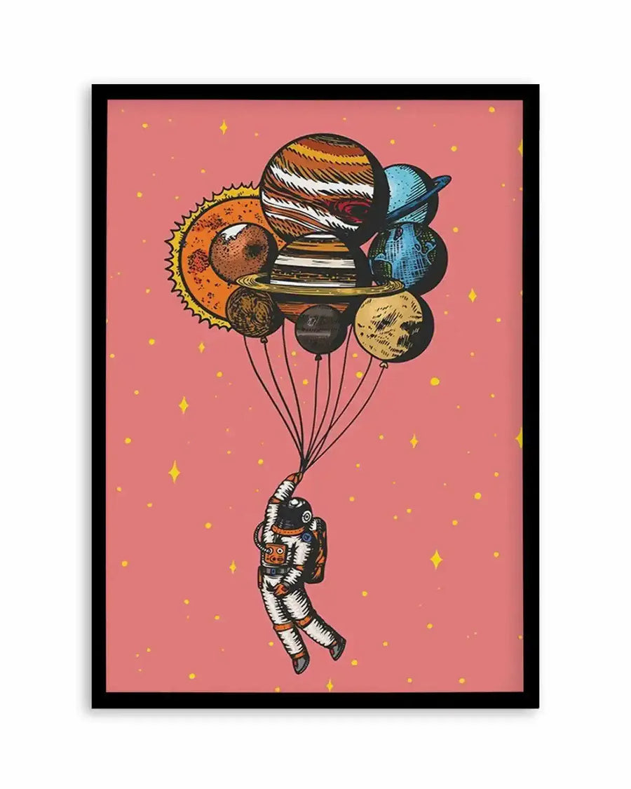 Space Balloons Art Print from Olive et Oriel where you can shop wallpaper and artworks online