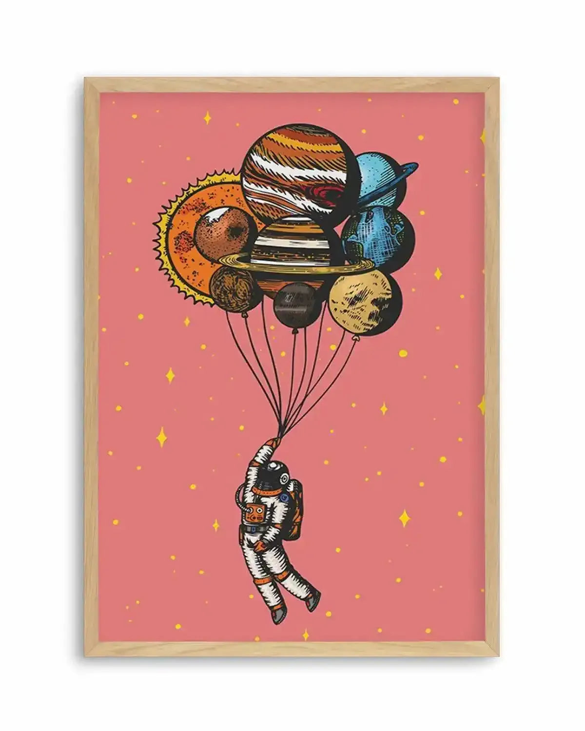 Space Balloons Art Print from Olive et Oriel where you can shop wallpaper and artworks online