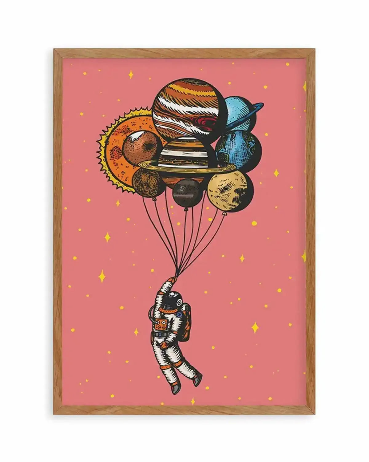 Space Balloons Art Print from Olive et Oriel where you can shop wallpaper and artworks online