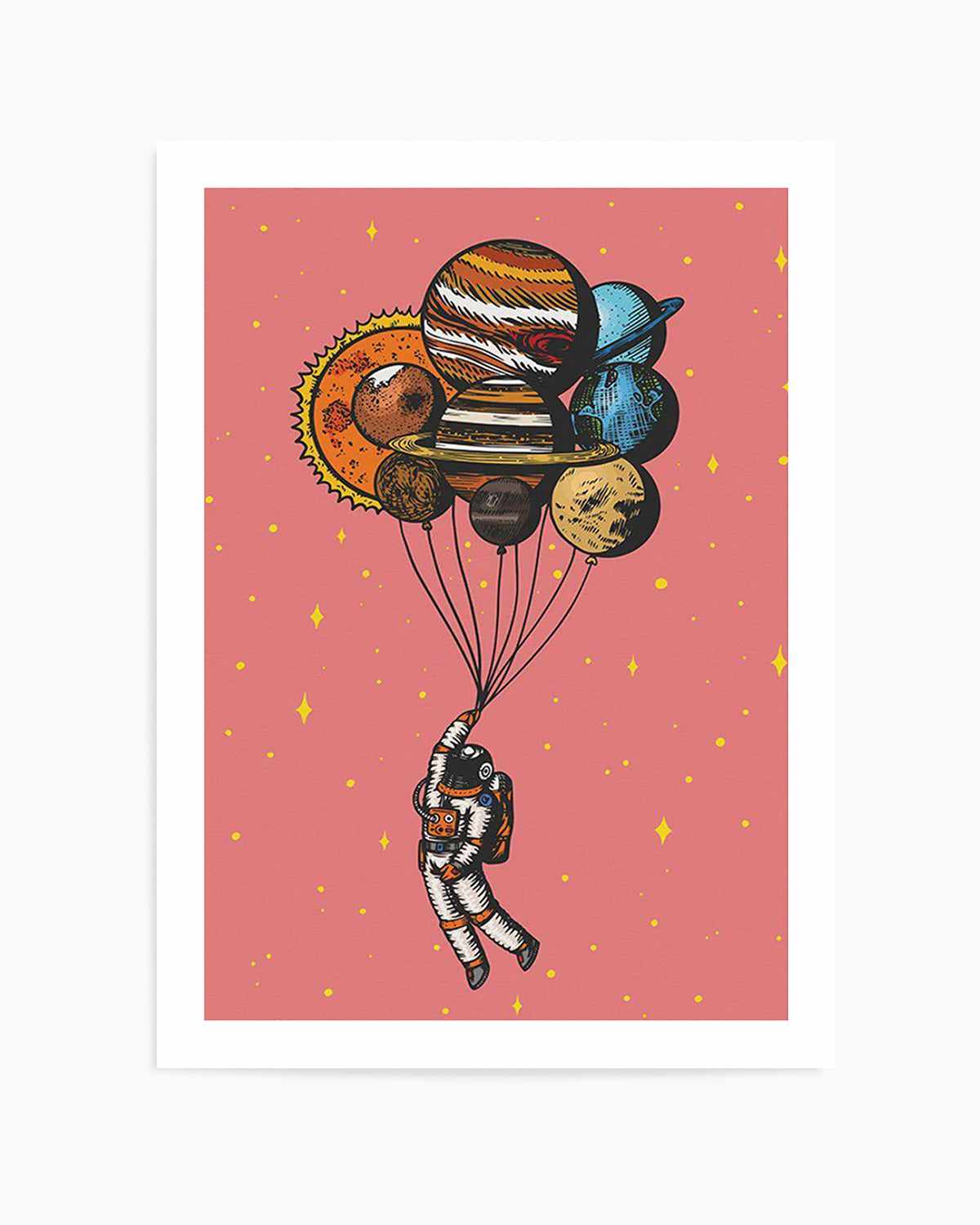 Space Balloons Art Print