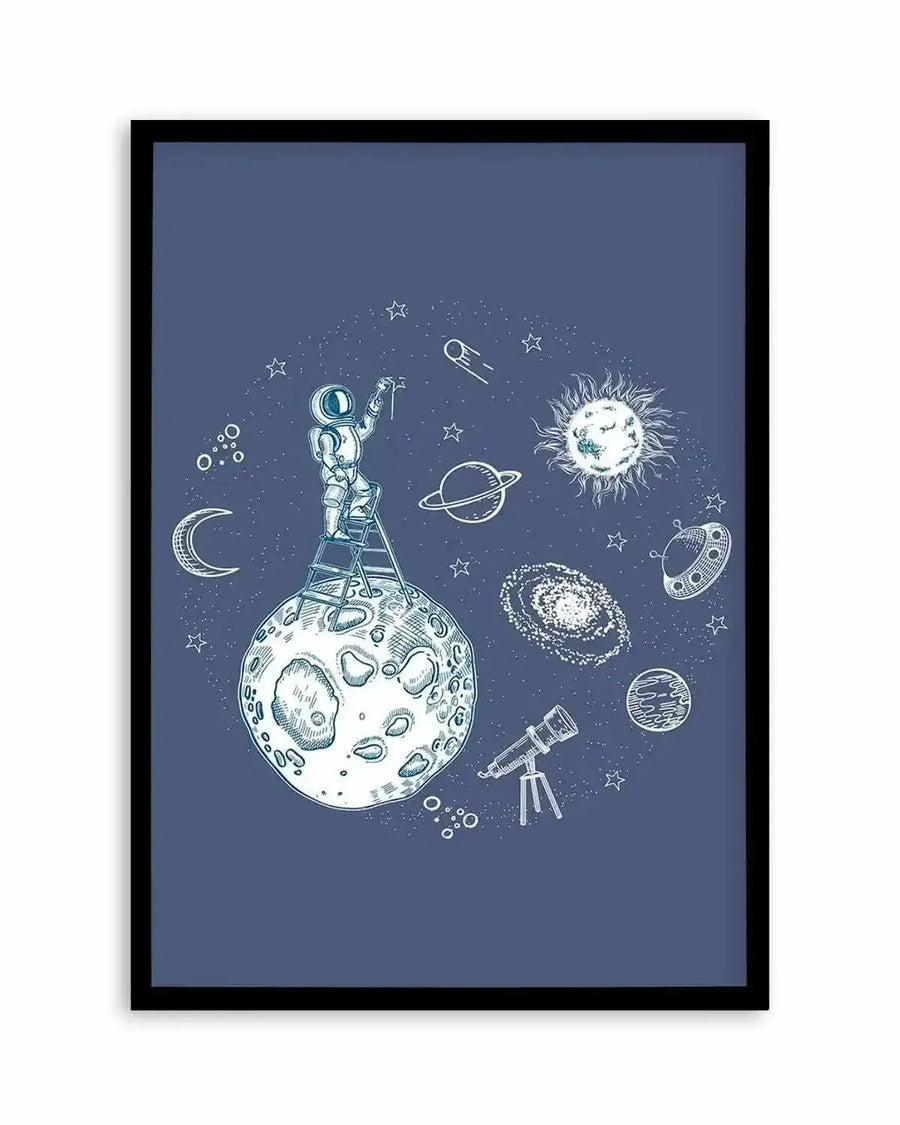 Space Painter Art Print from Olive et Oriel where you can shop wallpaper and artworks online