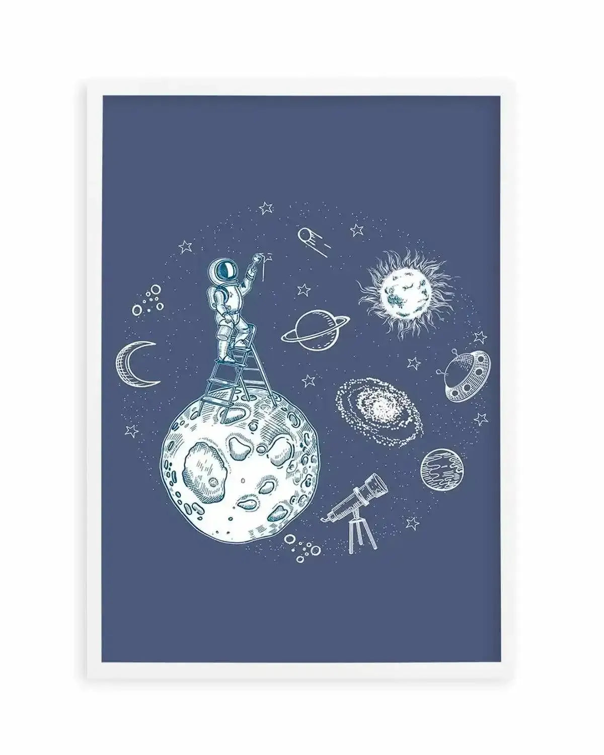 Space Painter Art Print from Olive et Oriel where you can shop wallpaper and artworks online