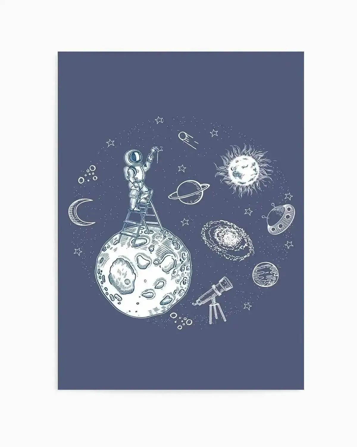 Space Painter Art Print from Olive et Oriel where you can shop wallpaper and artworks online