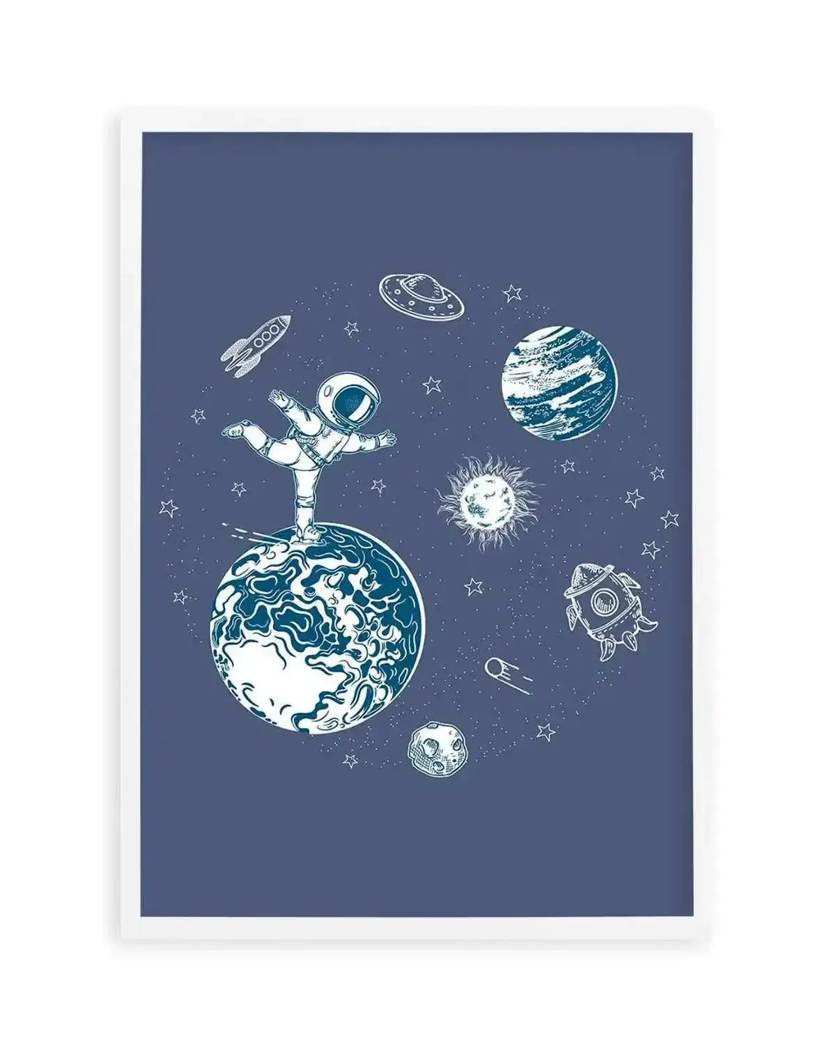 Space Skate Art Print from Olive et Oriel where you can shop wallpaper and artworks online