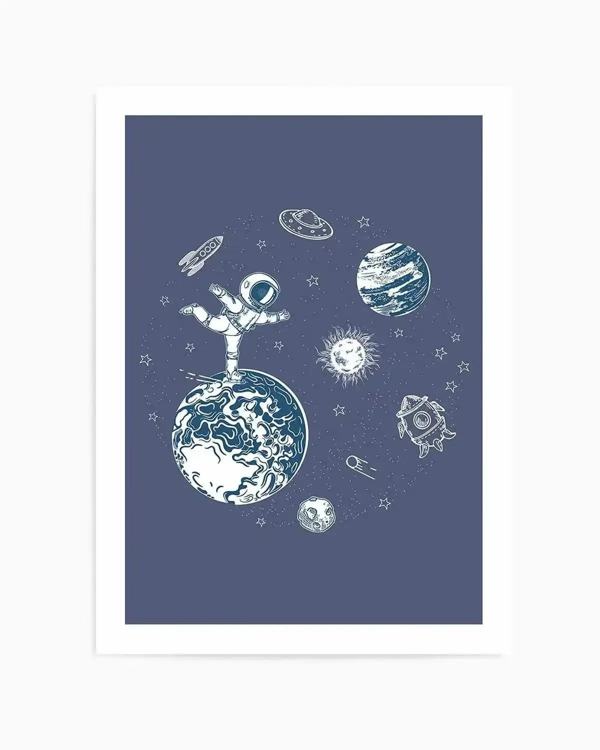 Space Skate Art Print from Olive et Oriel where you can shop wallpaper and artworks online