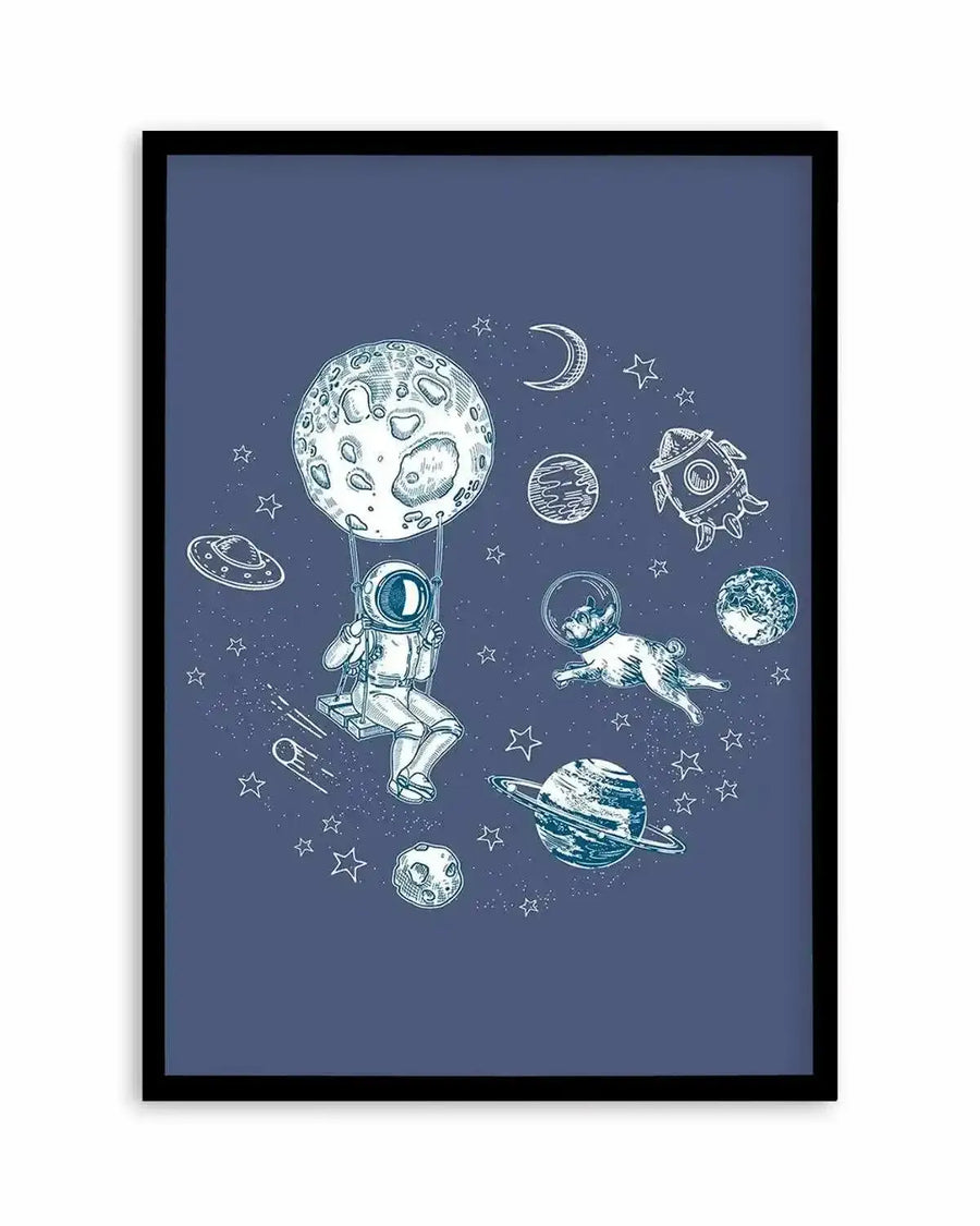 Space Swing Art Print from Olive et Oriel where you can shop wallpaper and artworks online