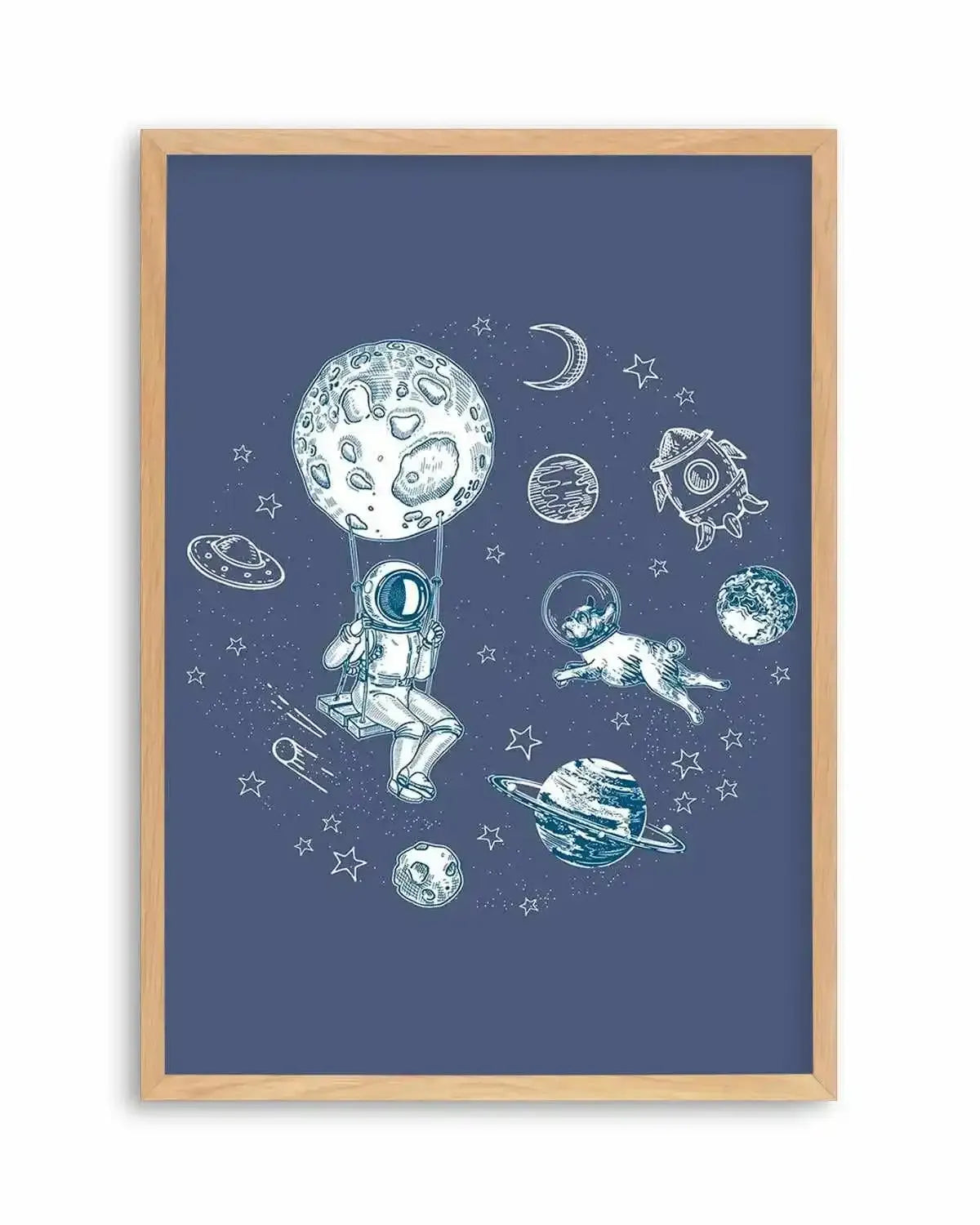 Space Swing Art Print from Olive et Oriel where you can shop wallpaper and artworks online