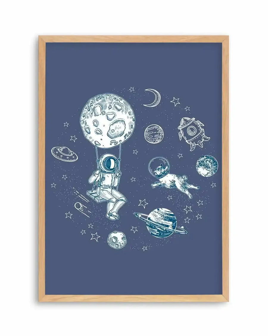 Space Swing Art Print from Olive et Oriel where you can shop wallpaper and artworks online