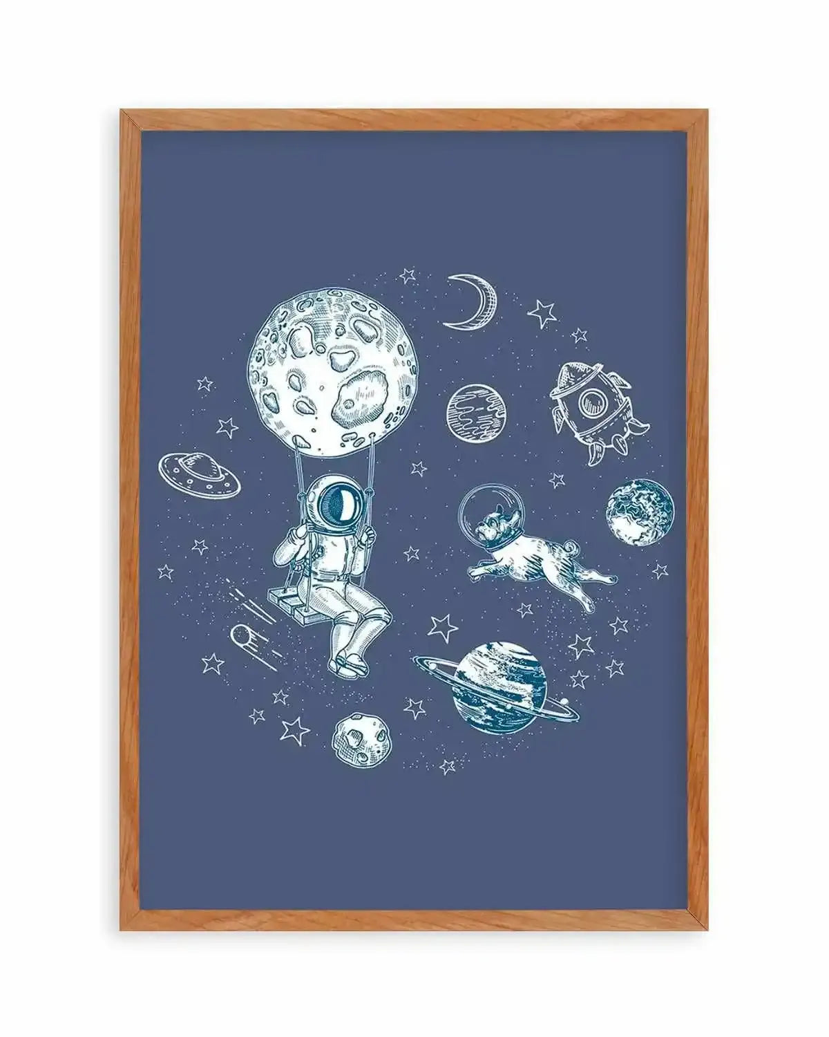 Space Swing Art Print from Olive et Oriel where you can shop wallpaper and artworks online