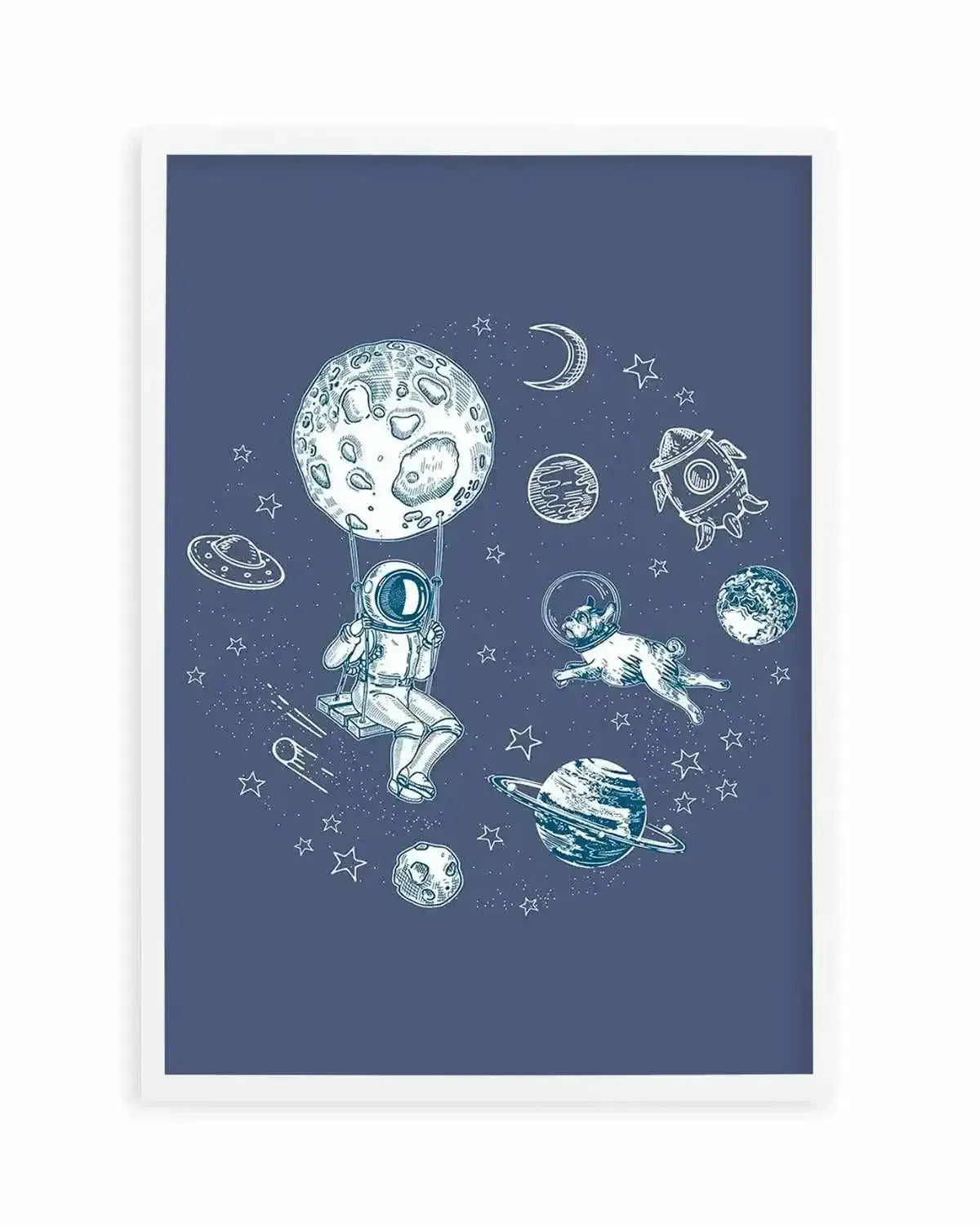 Space Swing Art Print from Olive et Oriel where you can shop wallpaper and artworks online