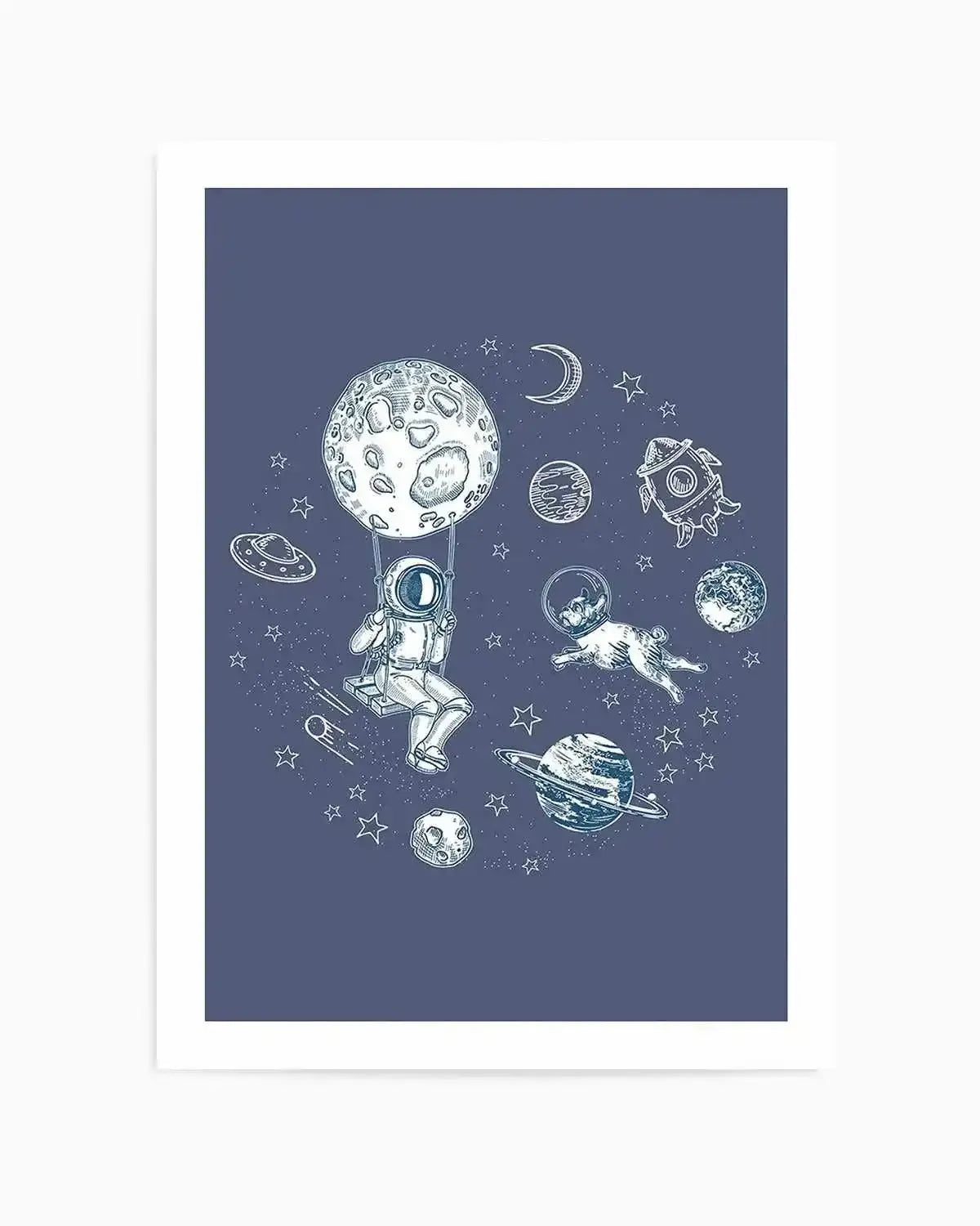 Space Swing Art Print from Olive et Oriel where you can shop wallpaper and artworks online