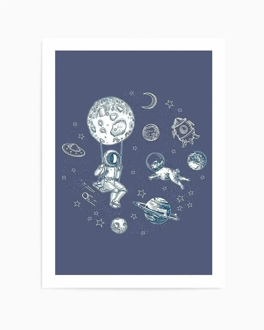Space Swing Art Print from Olive et Oriel where you can shop wallpaper and artworks online