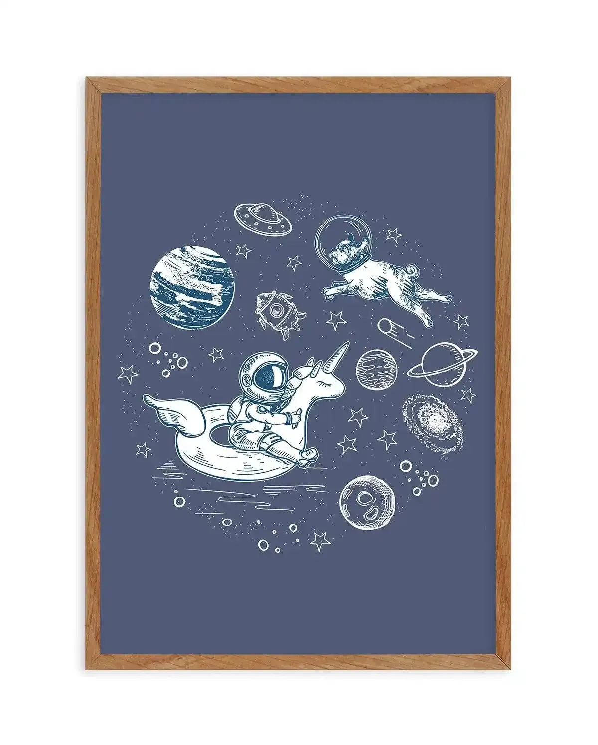 Space Dip Art Print-PRINT-Olive et Oriel-Olive et Oriel-50x70 cm | 19.6" x 27.5"-Walnut-With White Border-Buy-Australian-Art-Prints-Online-with-Olive-et-Oriel-Your-Artwork-Specialists-Austrailia-Decorate-With-Coastal-Photo-Wall-Art-Prints-From-Our-Beach-House-Artwork-Collection-Fine-Poster-and-Framed-Artwork