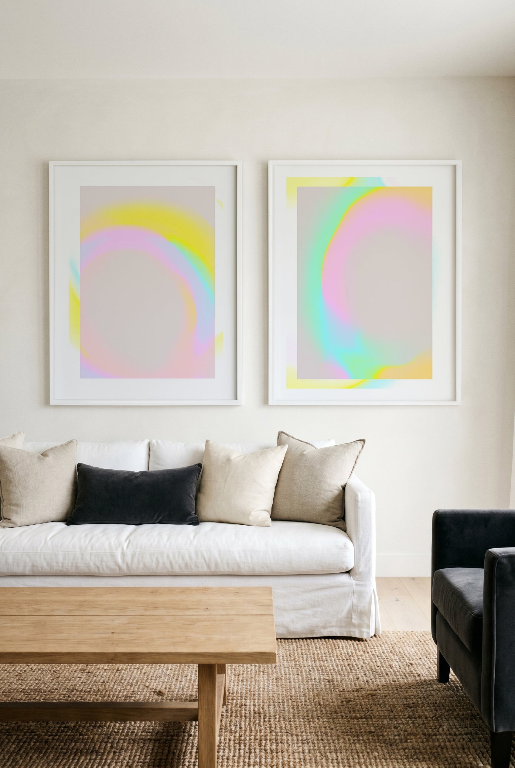Space Aura I & II by Tree Change Art Print Set of 2 | Matching Wall Art