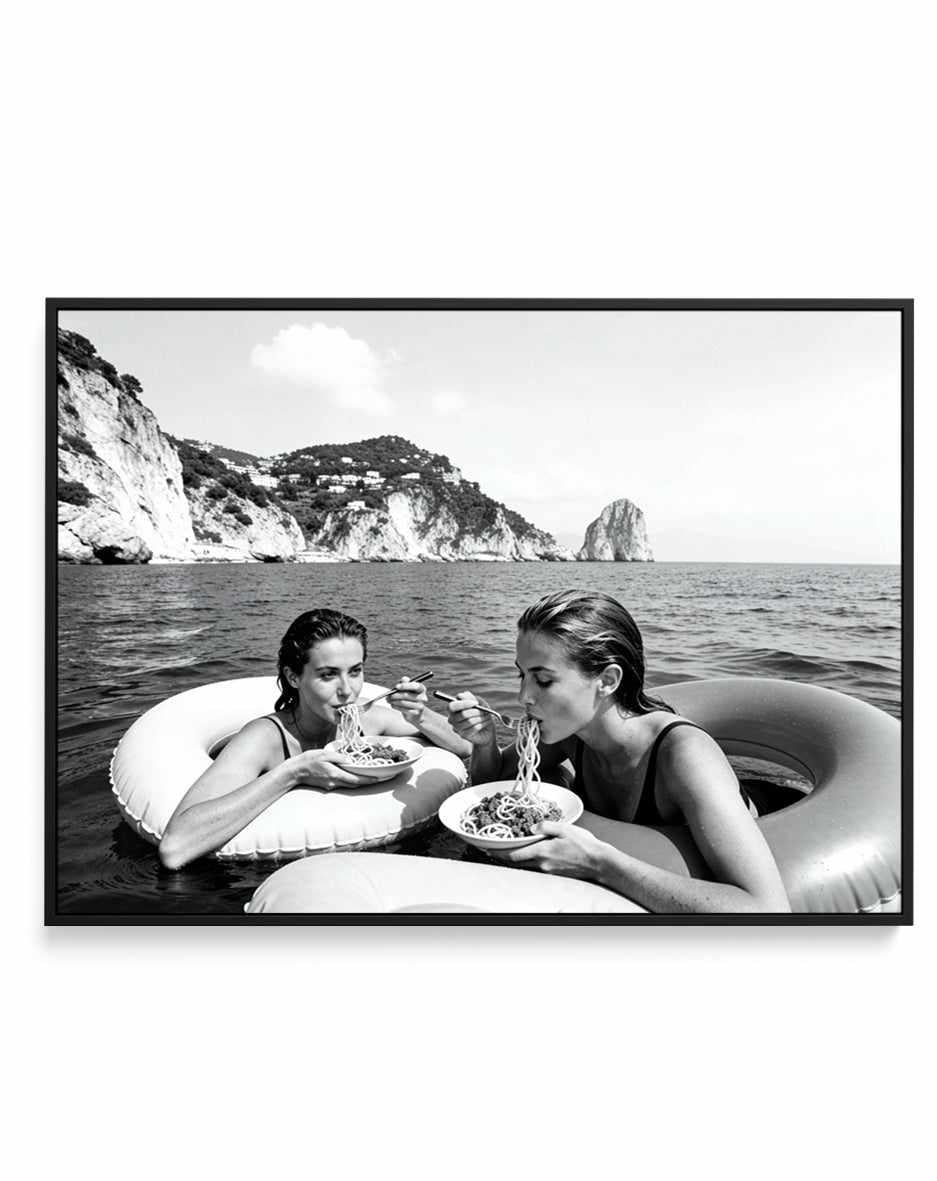Spaghetti Time | Framed Canvas Art Print from Olive et Oriel where you can shop wallpaper and artworks online