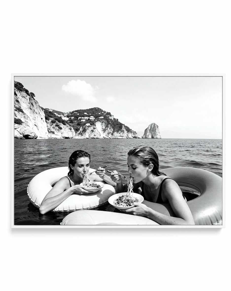 Spaghetti Time | Framed Canvas Art Print from Olive et Oriel where you can shop wallpaper and artworks online