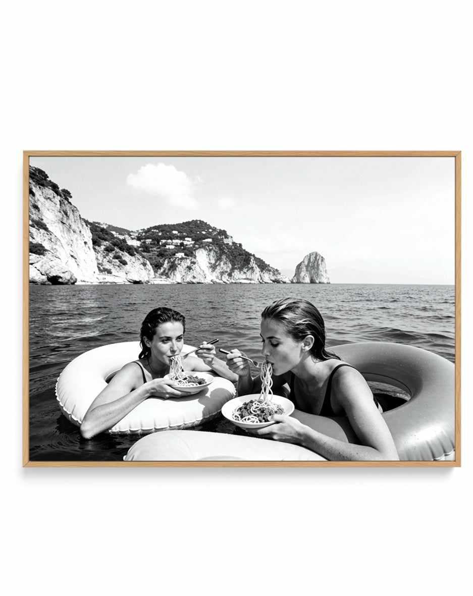 Spaghetti Time | Framed Canvas Art Print from Olive et Oriel where you can shop wallpaper and artworks online