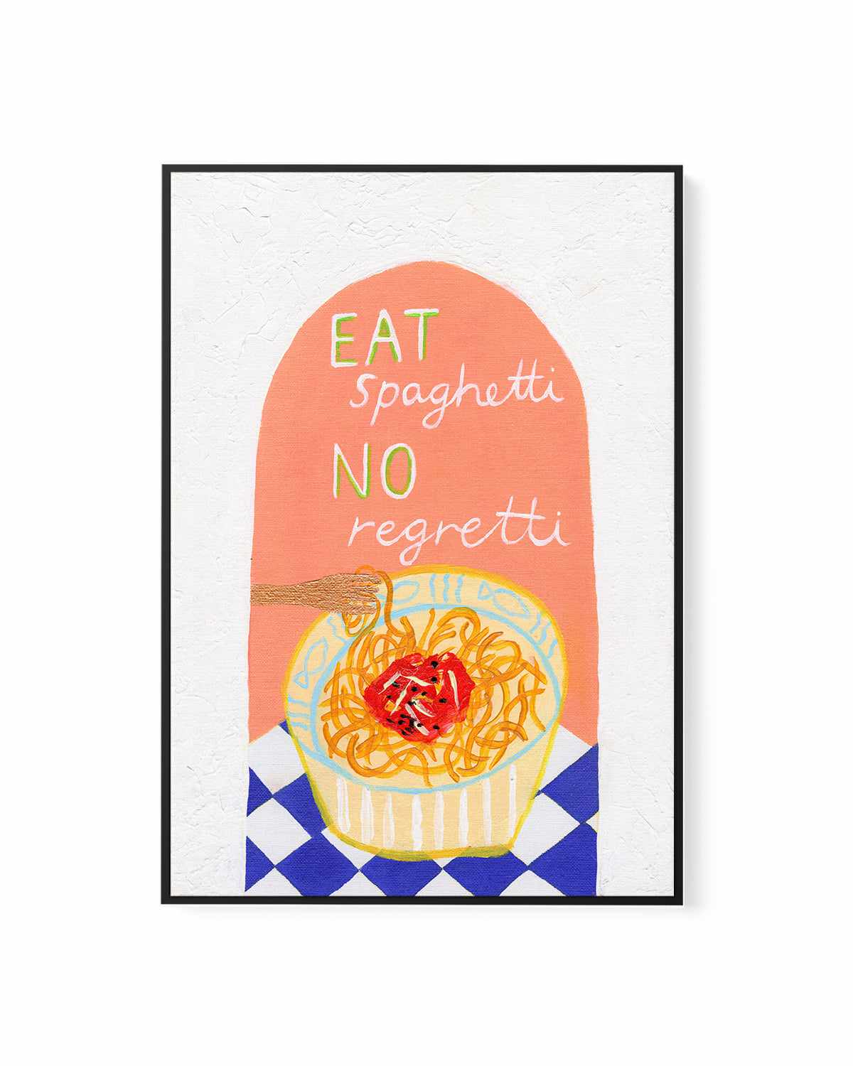 Spaghetti by Britney Turner | Framed Canvas Art Print