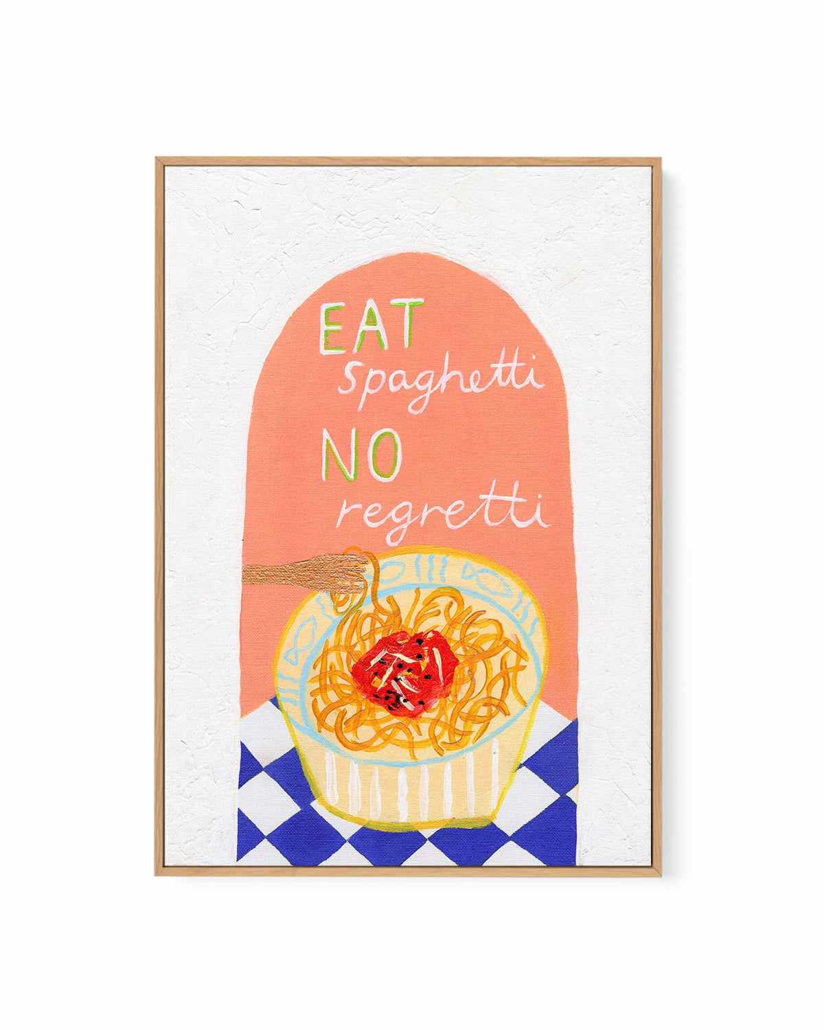 Spaghetti by Britney Turner | Framed Canvas Art Print