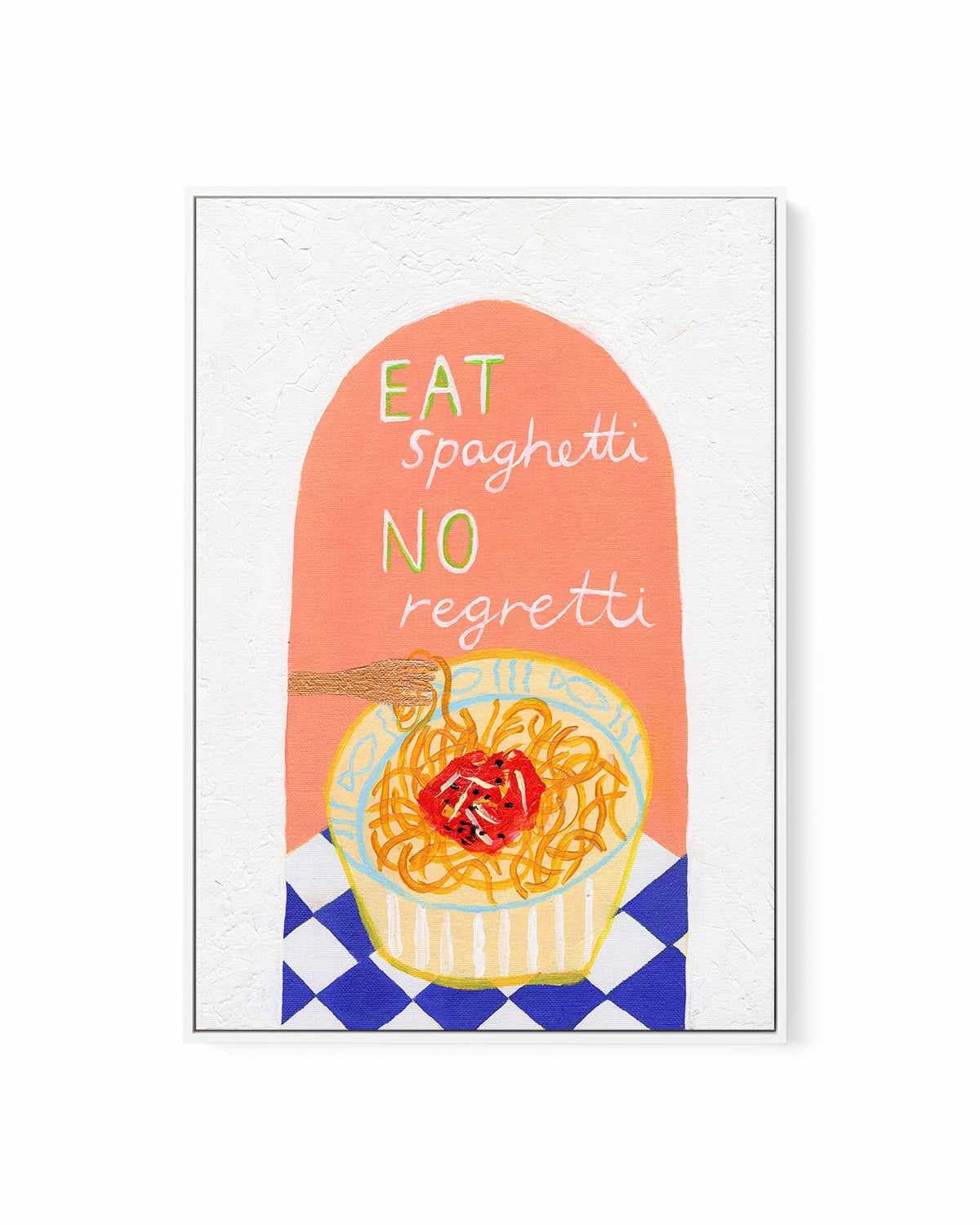 Spaghetti by Britney Turner | Framed Canvas Art Print