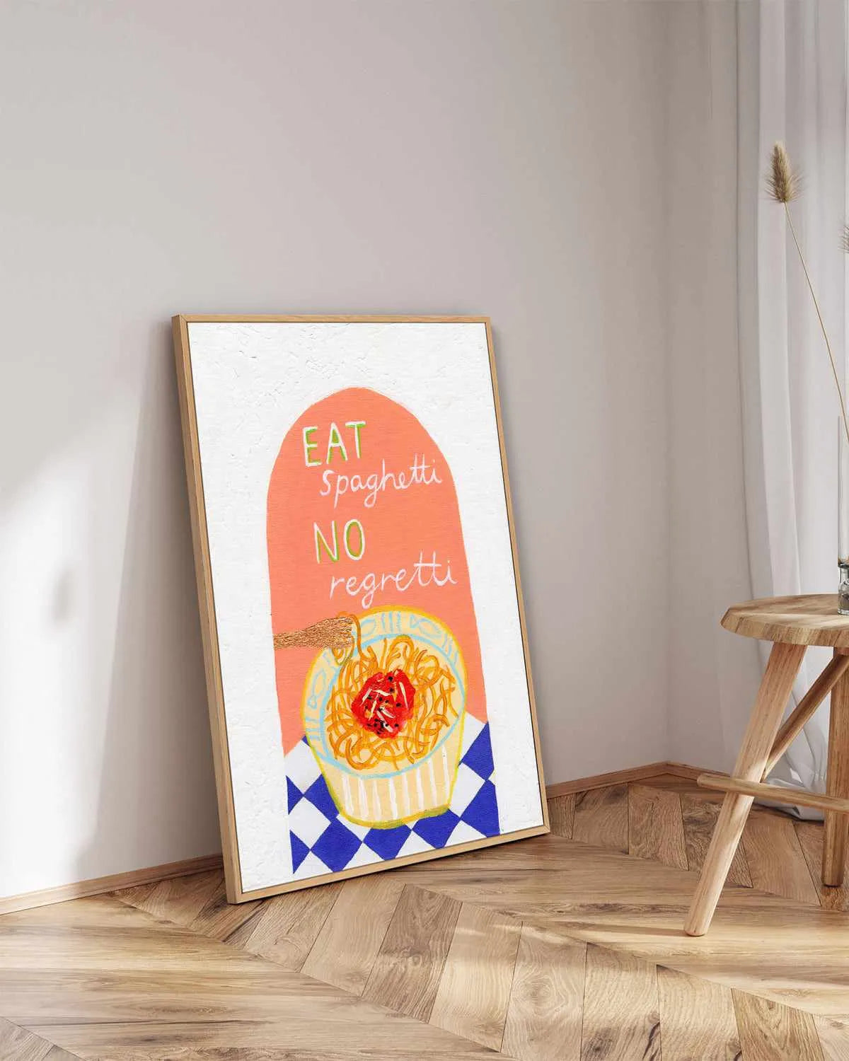 Spaghetti by Britney Turner | Framed Canvas Art Print from Olive et Oriel where you can shop wallpaper and artworks online
