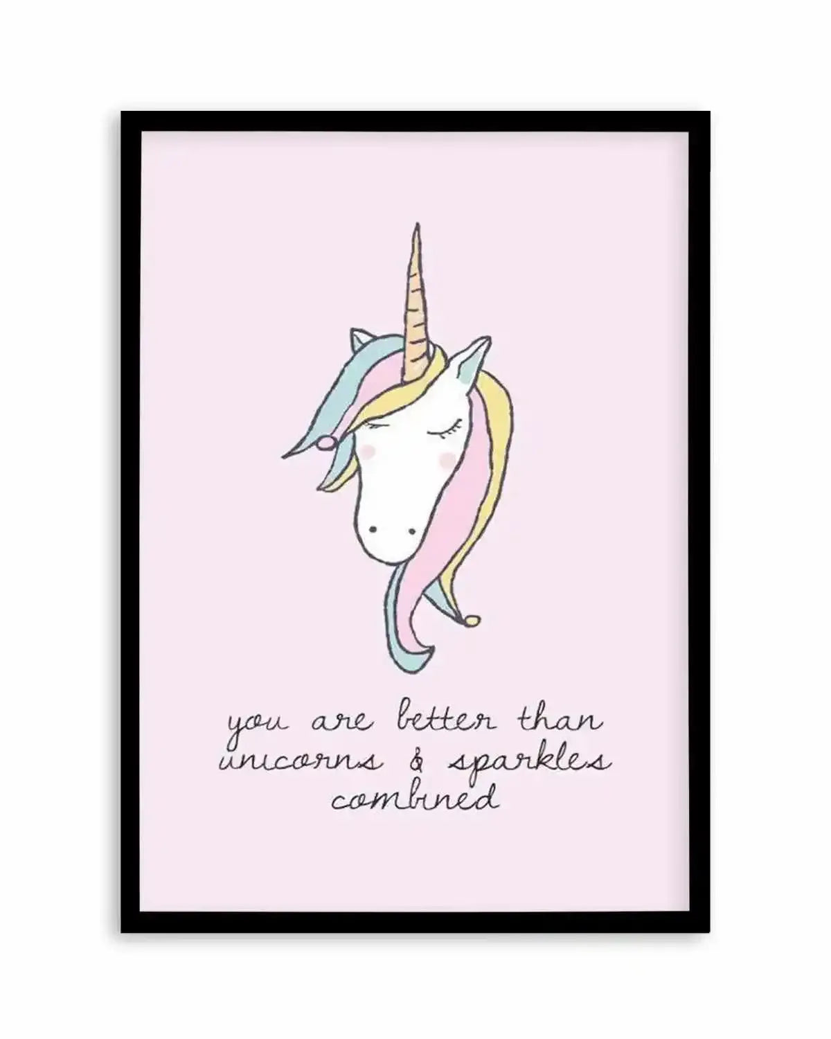 Sparkles & Unicorns Art Print from Olive et Oriel where you can shop wallpaper and artworks online