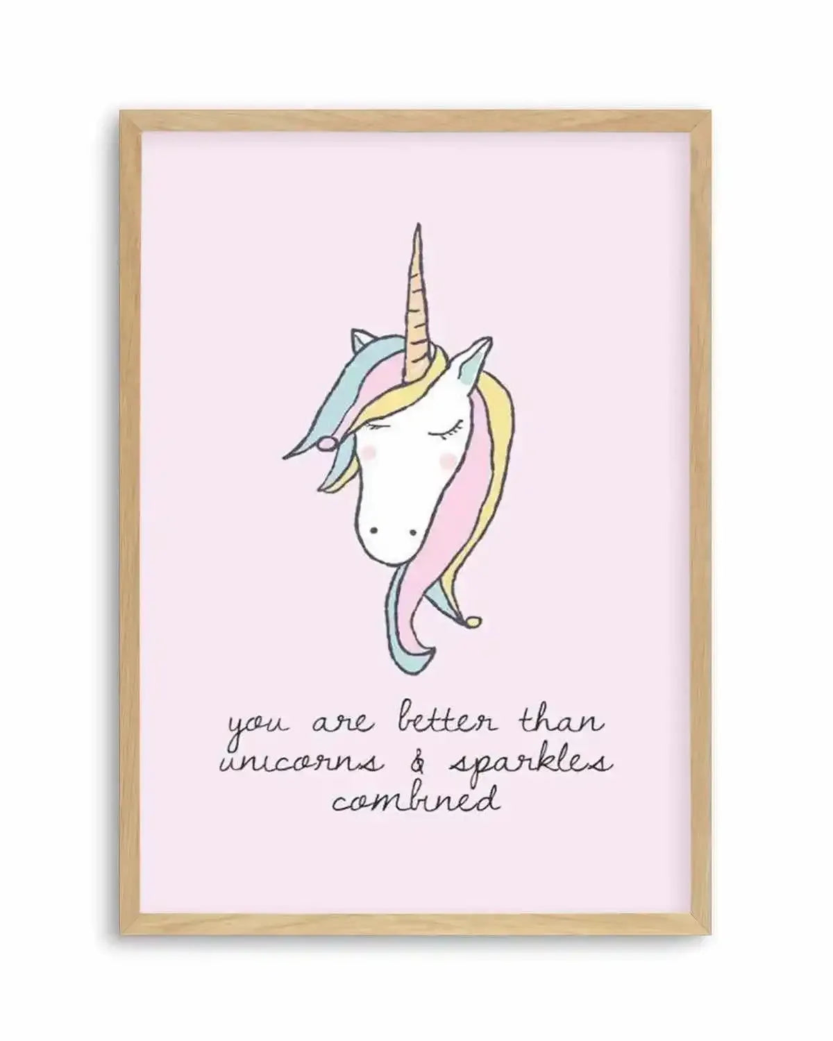 Sparkles & Unicorns Art Print from Olive et Oriel where you can shop wallpaper and artworks online