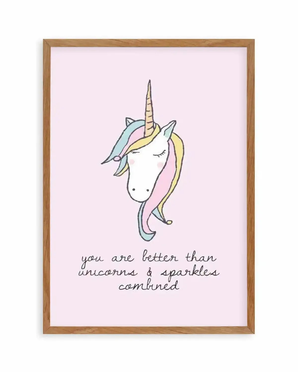 Sparkles & Unicorns Art Print from Olive et Oriel where you can shop wallpaper and artworks online
