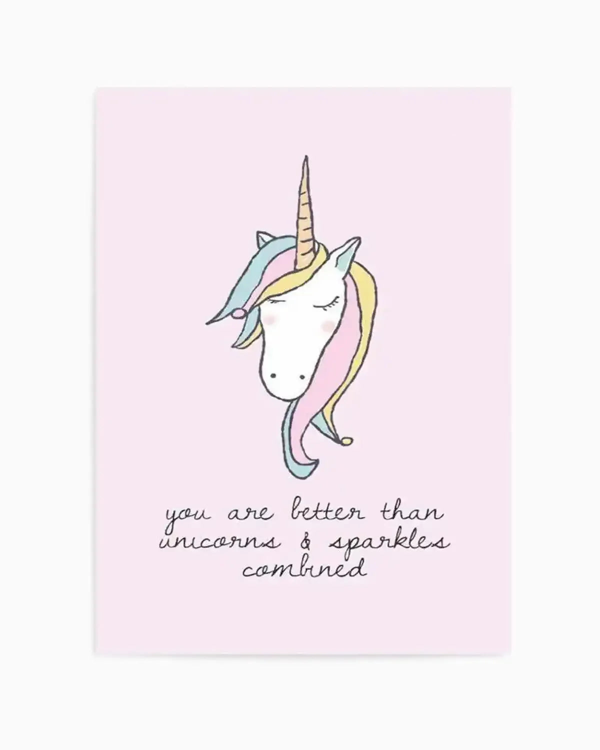 Sparkles & Unicorns Art Print from Olive et Oriel where you can shop wallpaper and artworks online