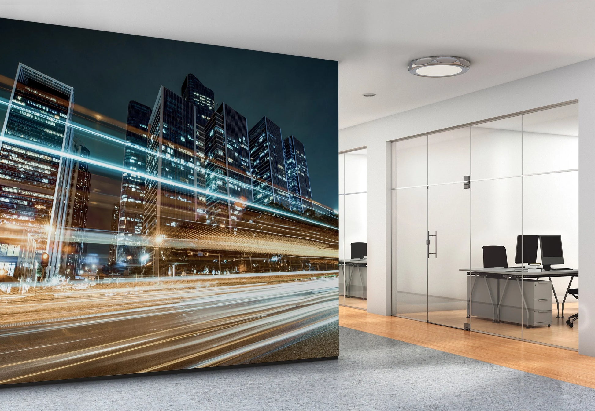 Speed of the City Photo Mural Wallpaper from Olive et Oriel where you can shop wallpaper and artworks online