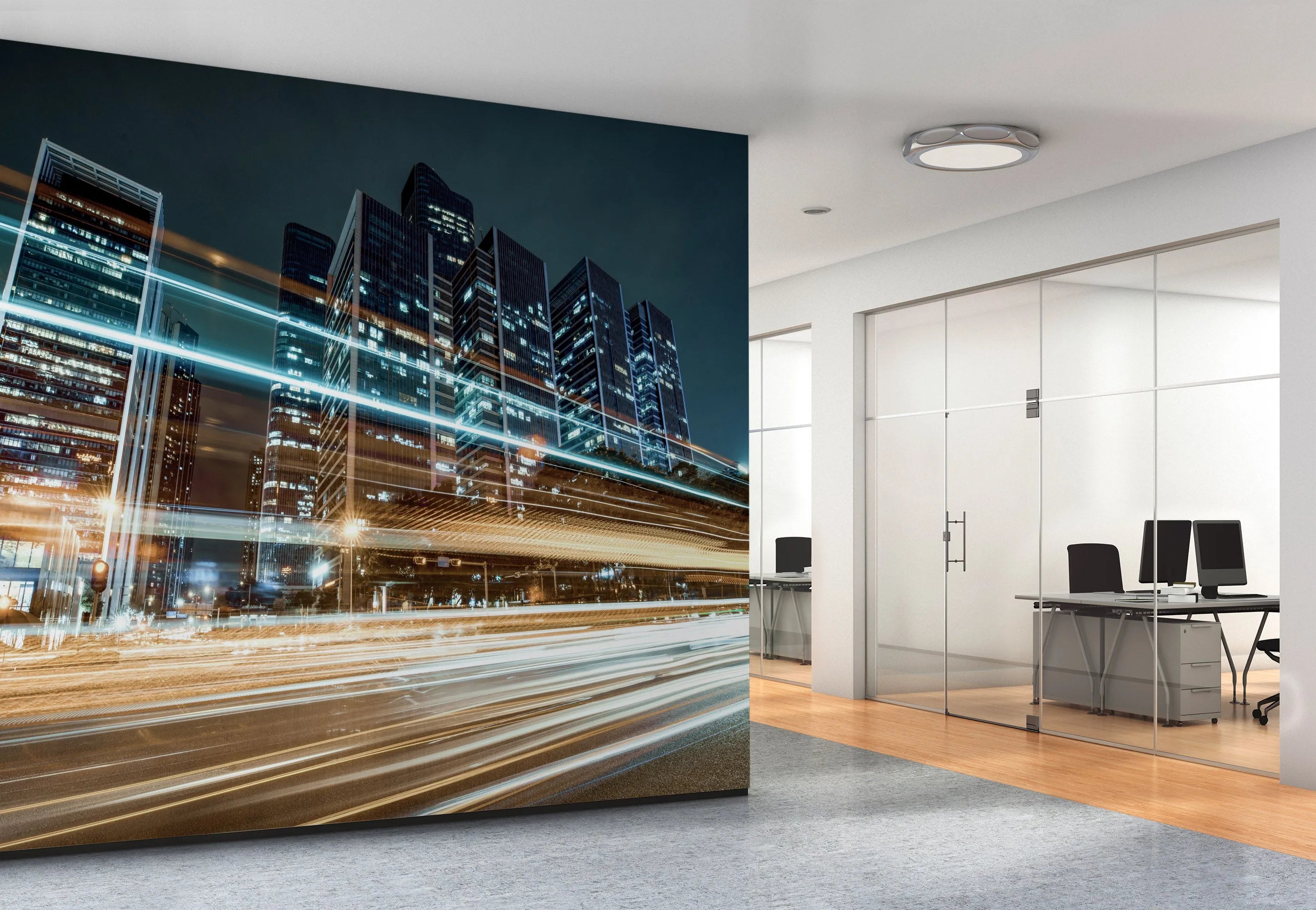 Speed of the City Photo Mural Wallpaper from Olive et Oriel where you can shop wallpaper and artworks online