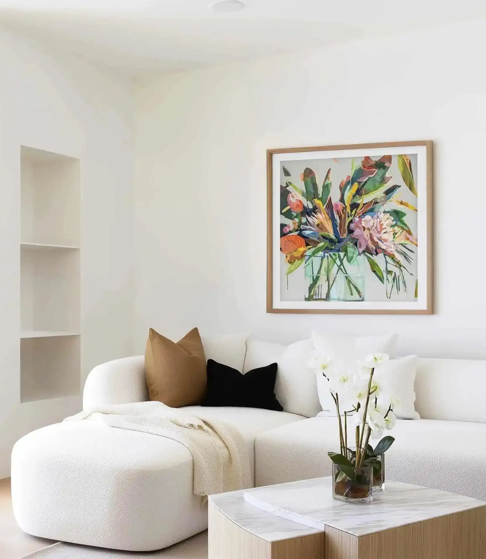 Spikey Bouquet by Jenny Westenhofer Square Art Print from Olive et Oriel where you can shop wallpaper and artworks online