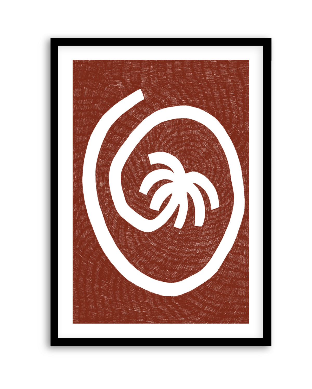 Spiral Palm Tree Red by Shatha Al Dafai | Art Print