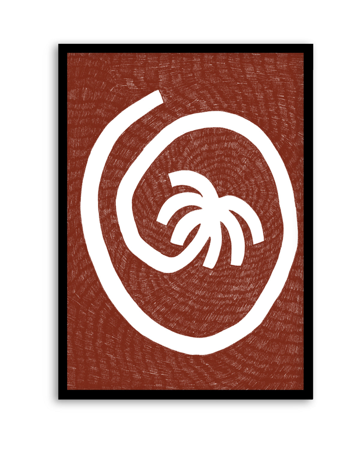 Spiral Palm Tree Red by Shatha Al Dafai | Art Print