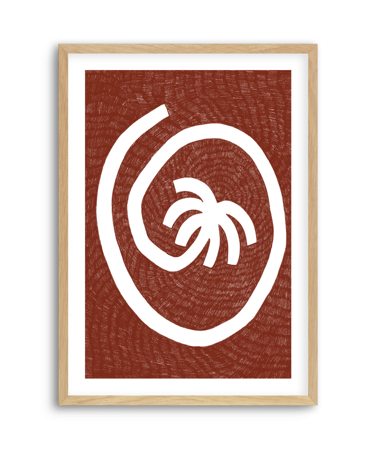 Spiral Palm Tree Red by Shatha Al Dafai | Art Print