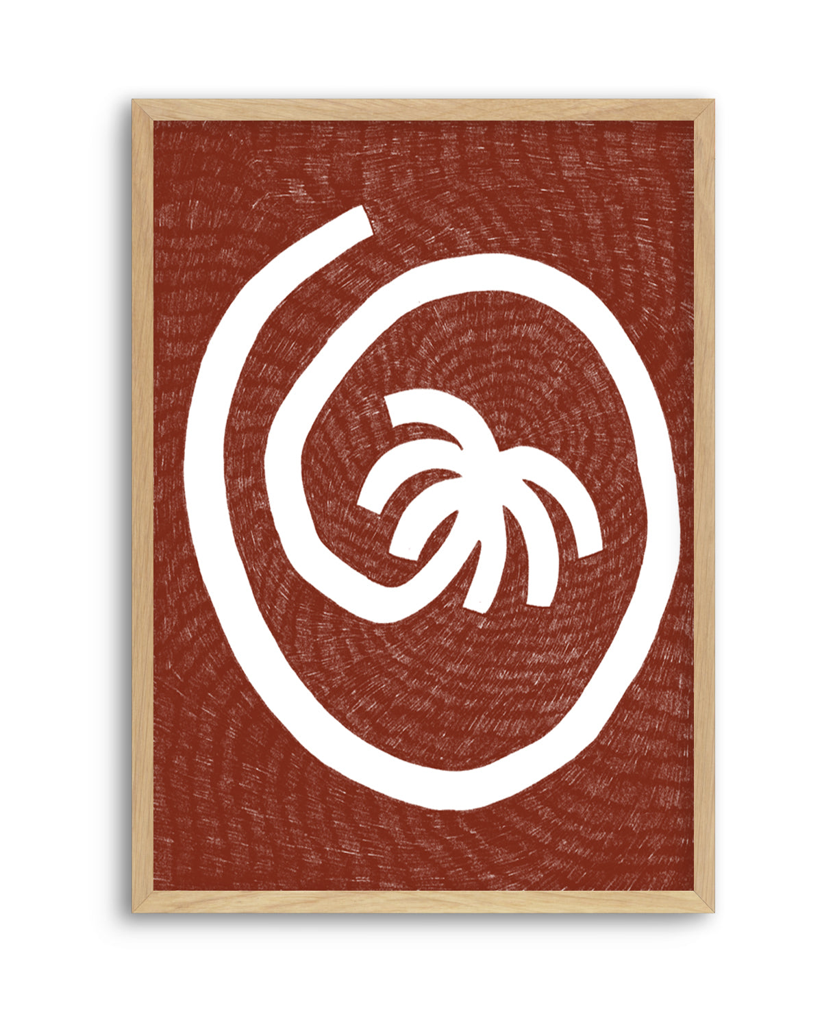 Spiral Palm Tree Red by Shatha Al Dafai | Art Print