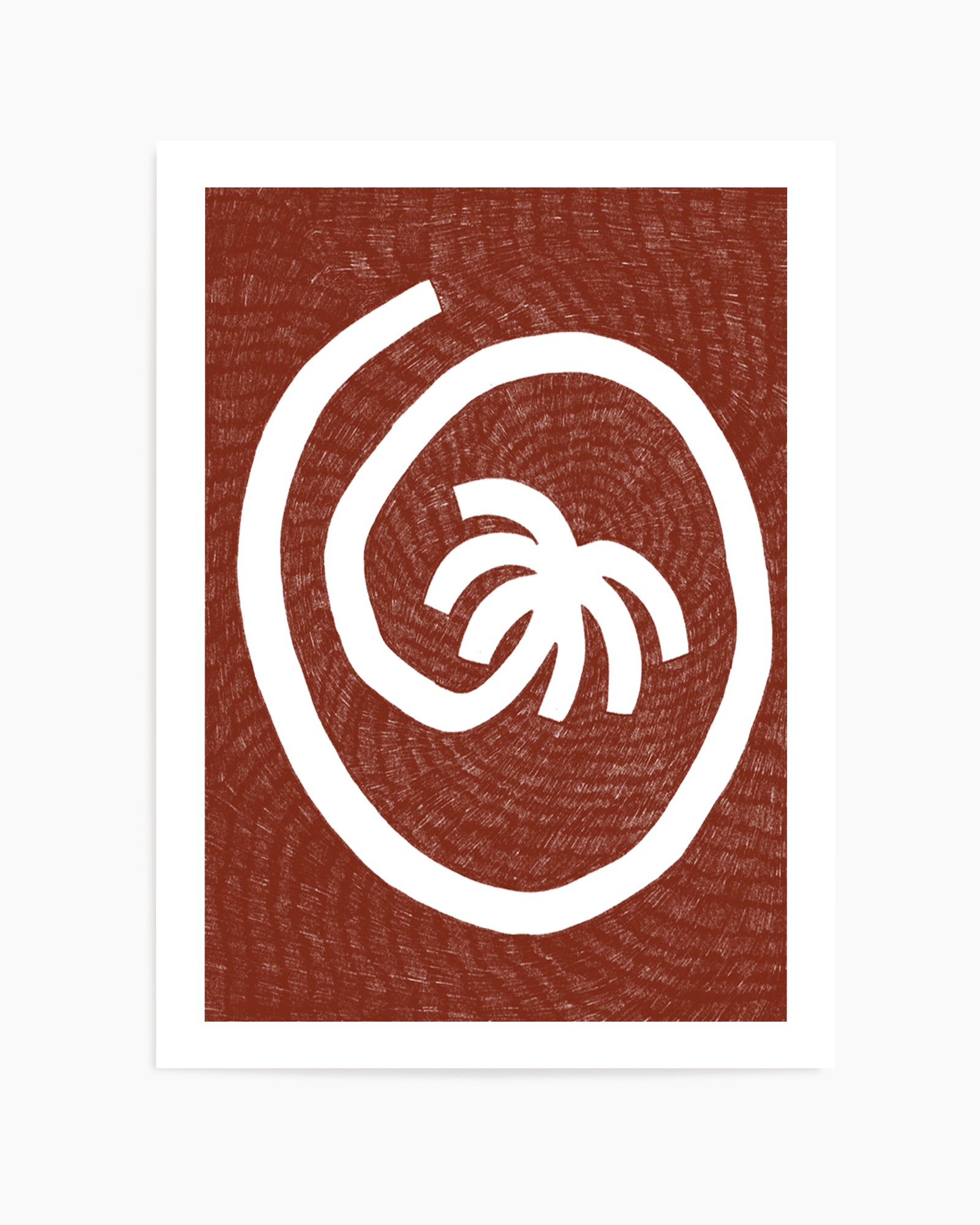 Spiral Palm Tree Red by Shatha Al Dafai | Art Print