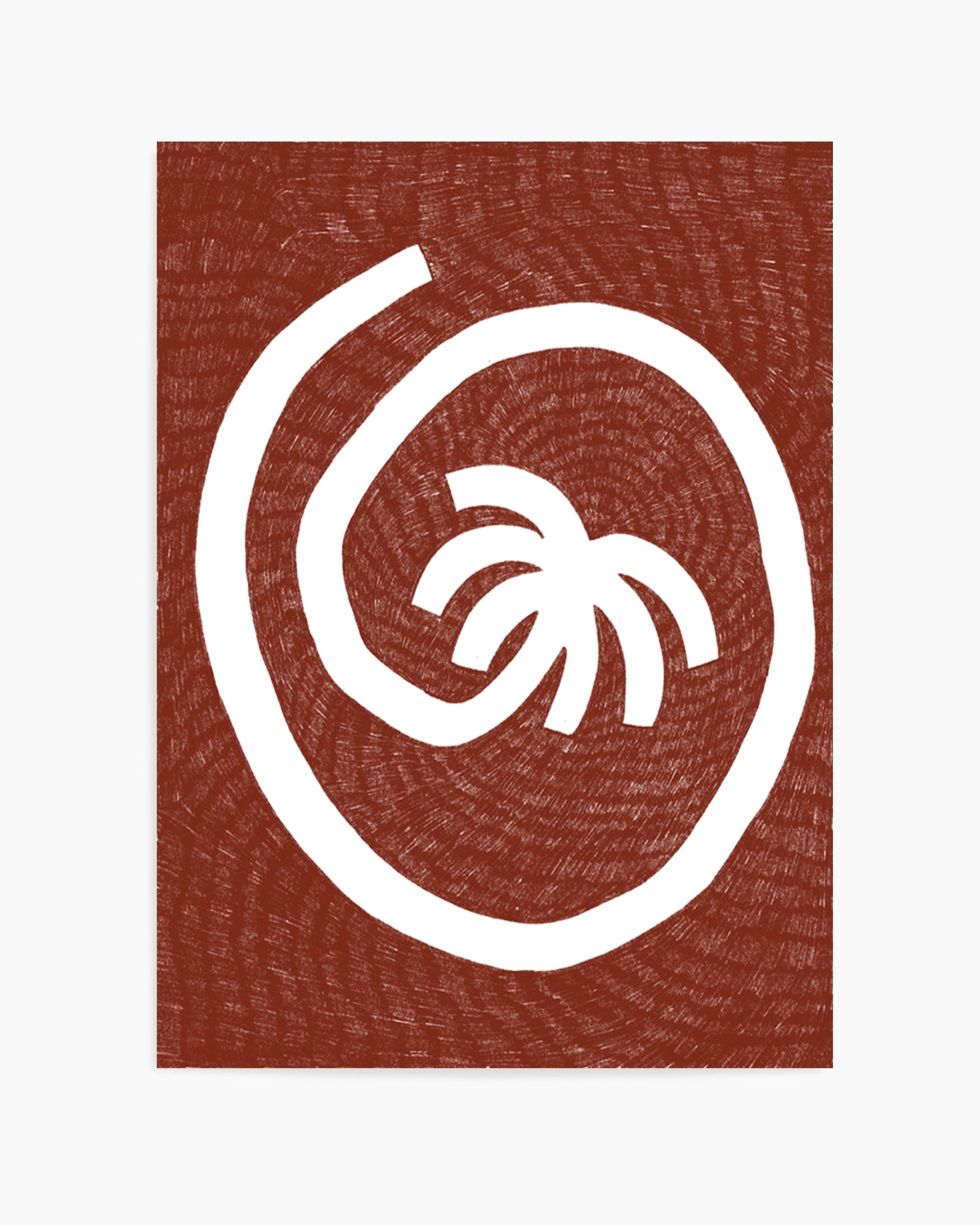 Spiral Palm Tree Red by Shatha Al Dafai | Art Print