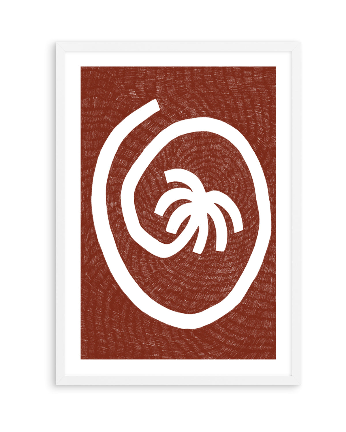 Spiral Palm Tree Red by Shatha Al Dafai | Art Print