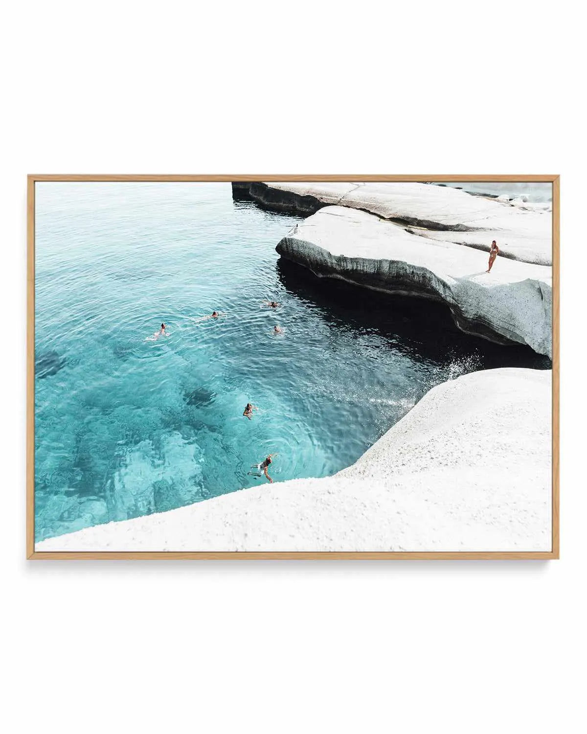 Splash Club, Milos | Framed Canvas Art Print from Olive et Oriel where you can shop wallpaper and artworks online