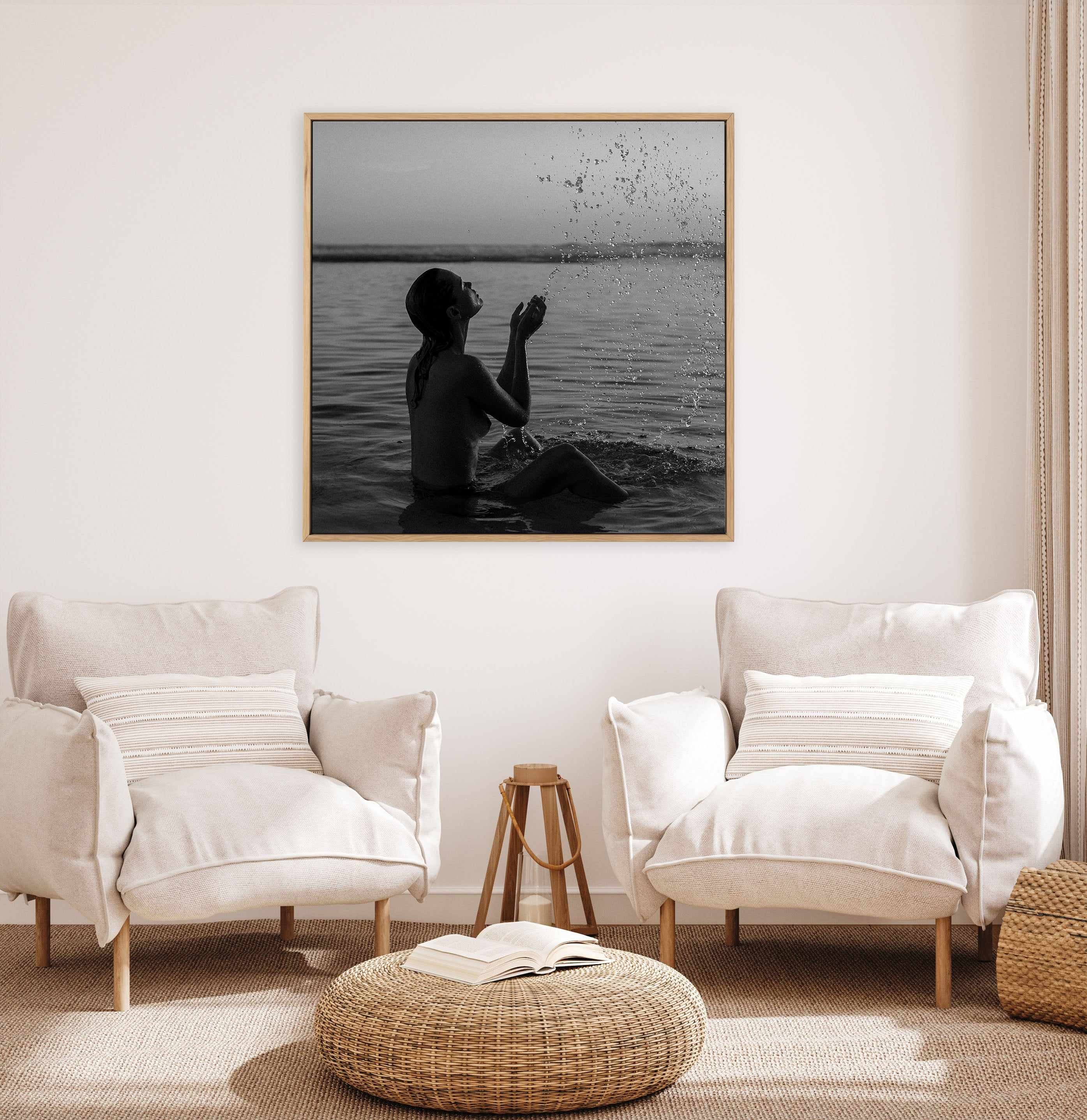 Splash SQ by Riccardo Camilli | Framed Canvas Art Print