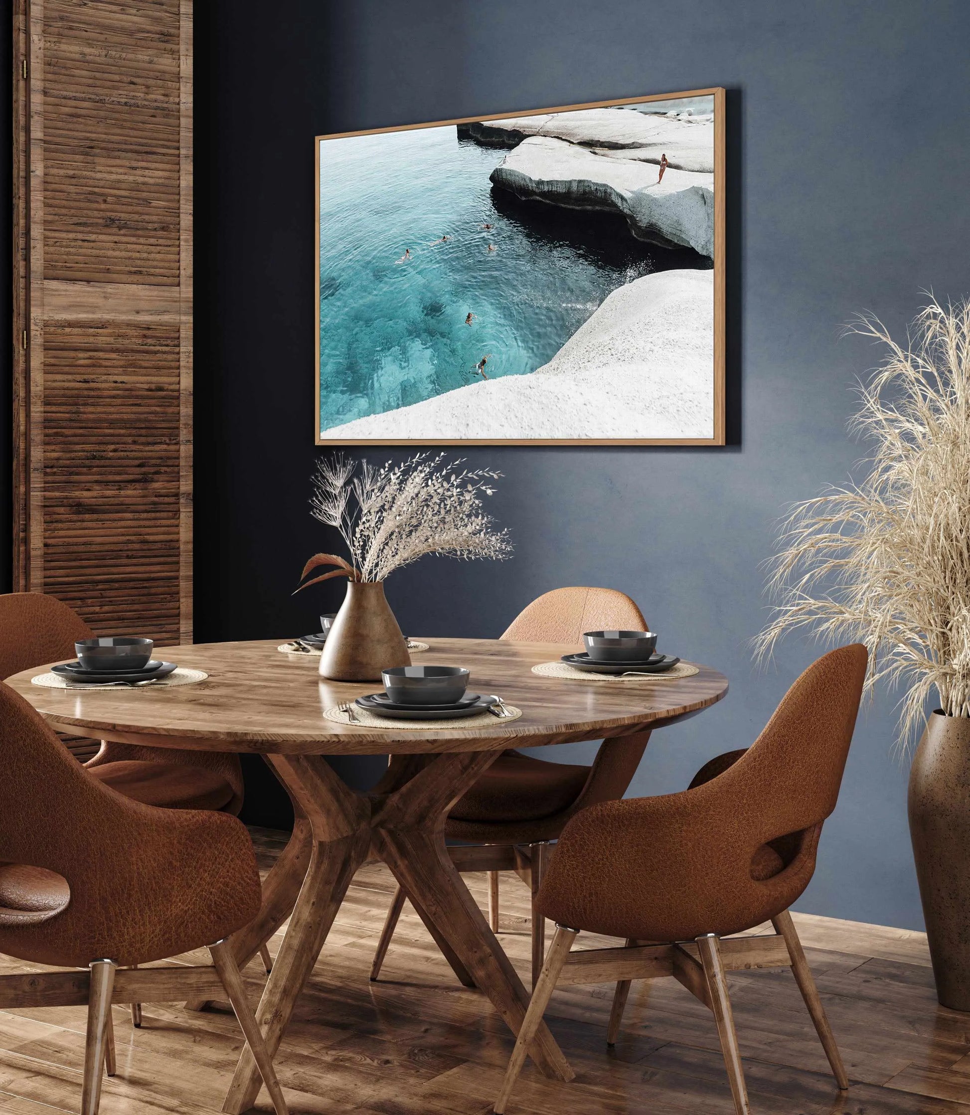 Splash Club, Milos | Framed Canvas Art Print from Olive et Oriel where you can shop wallpaper and artworks online