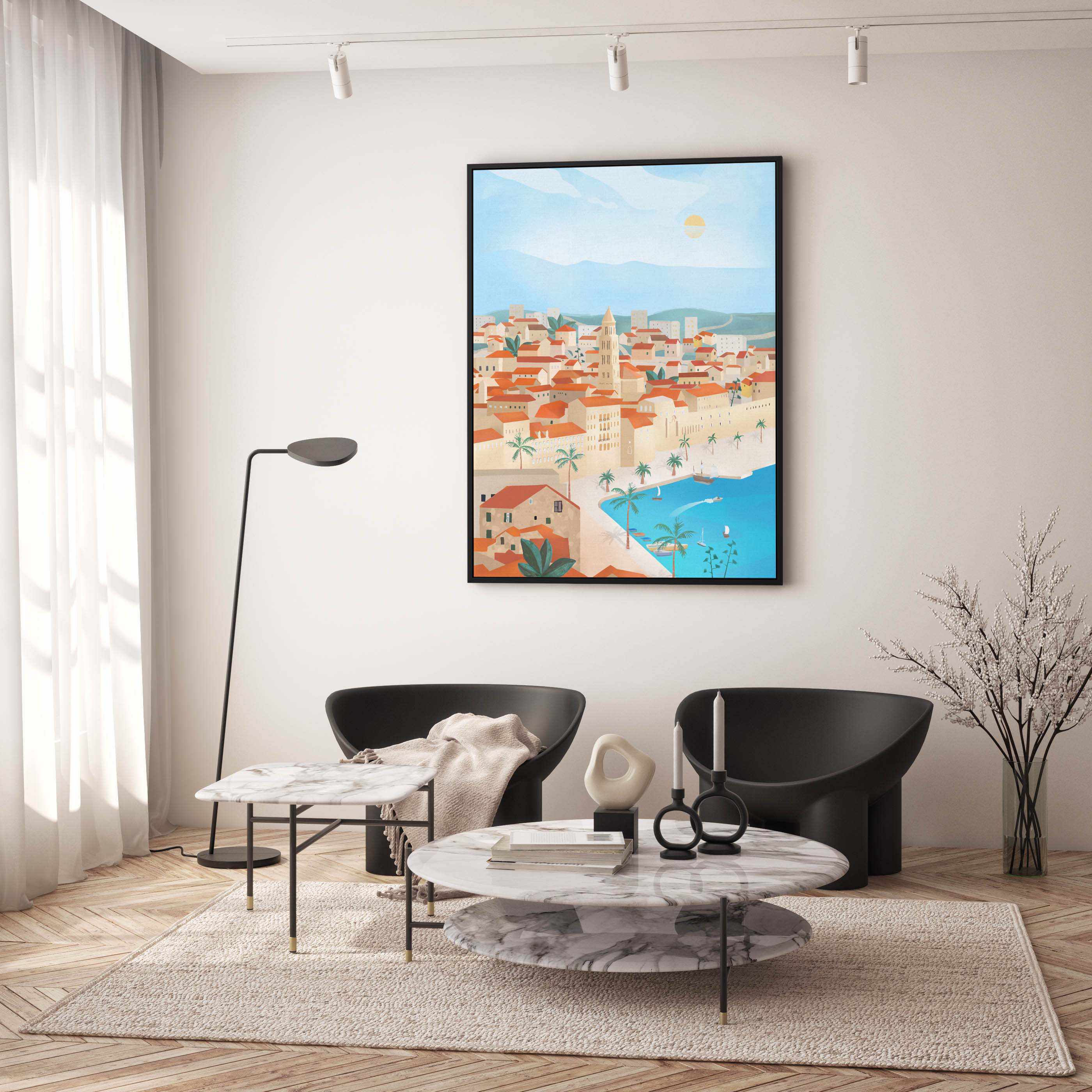 Split By Petra Lizde | Framed Canvas Art Print