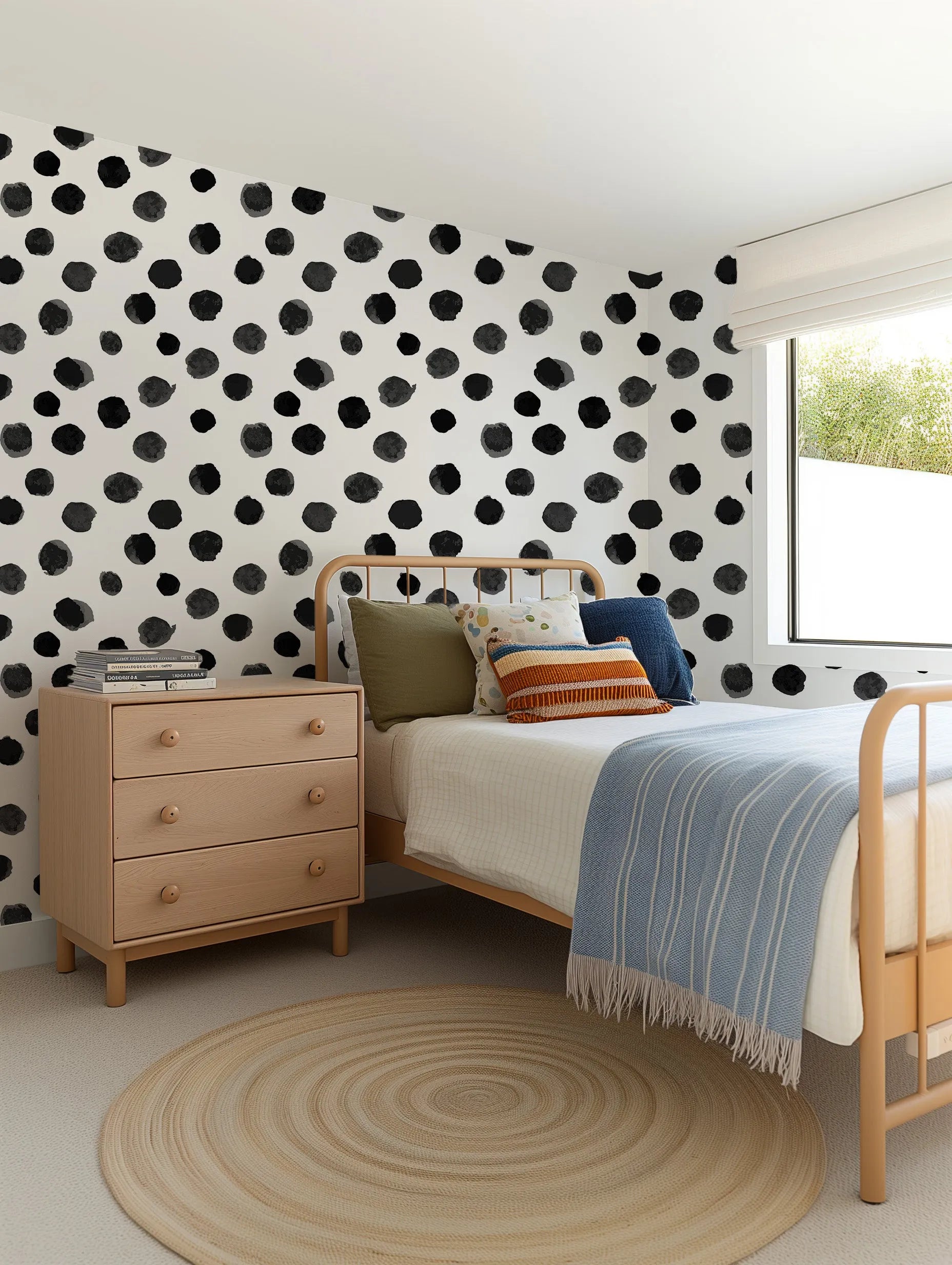 Spots & Dots Large Wallpaper from Olive et Oriel where you can shop wallpaper and artworks online