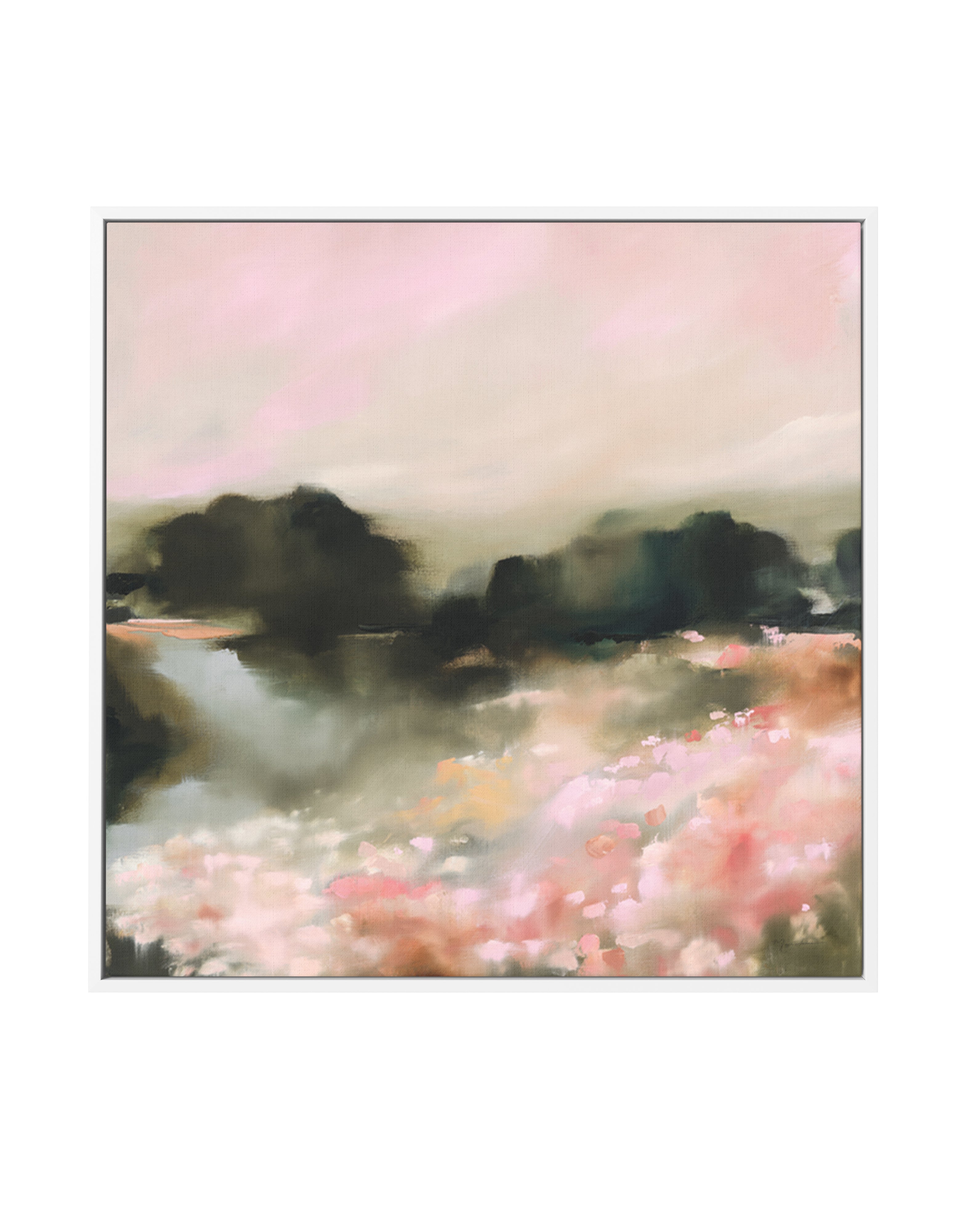 Spring Evening | Framed Canvas Art Print