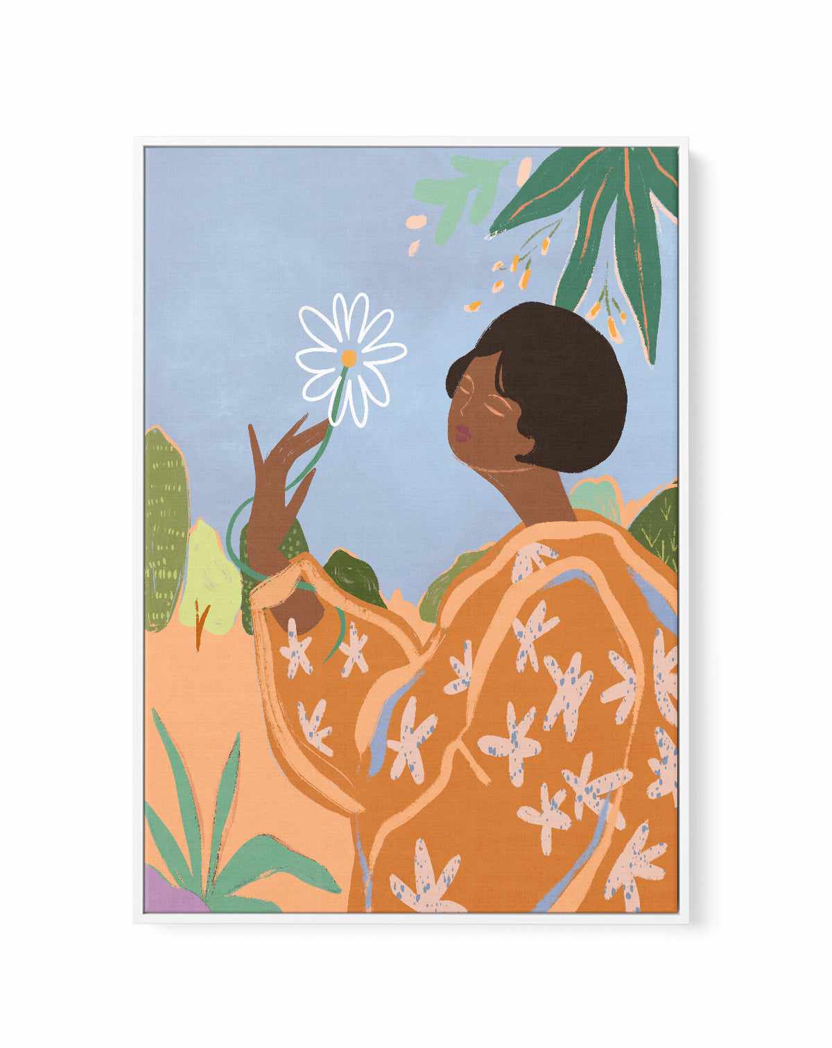 Spring Flower by Arty Guava | Framed Canvas Art Print