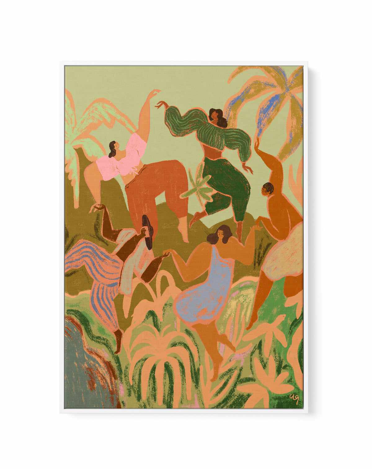 Spring Frolic by Arty Guava | Framed Canvas Art Print