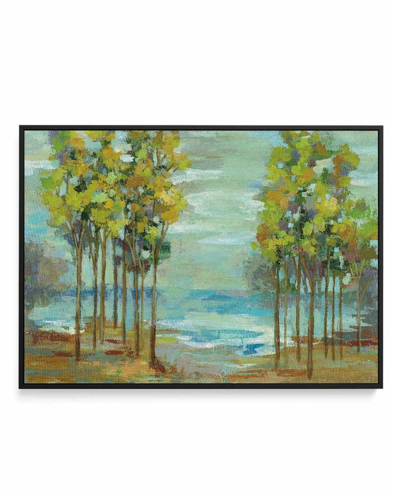 Spring Trees by Wild Apple | Framed Canvas Art Print