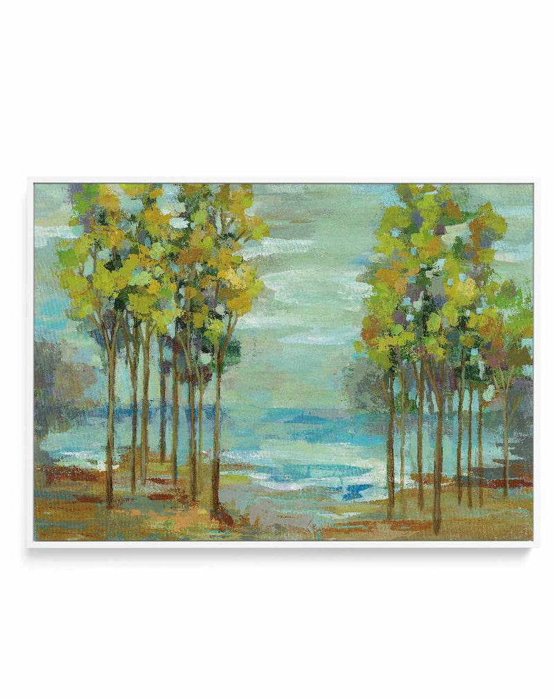 Spring Trees by Wild Apple | Framed Canvas Art Print