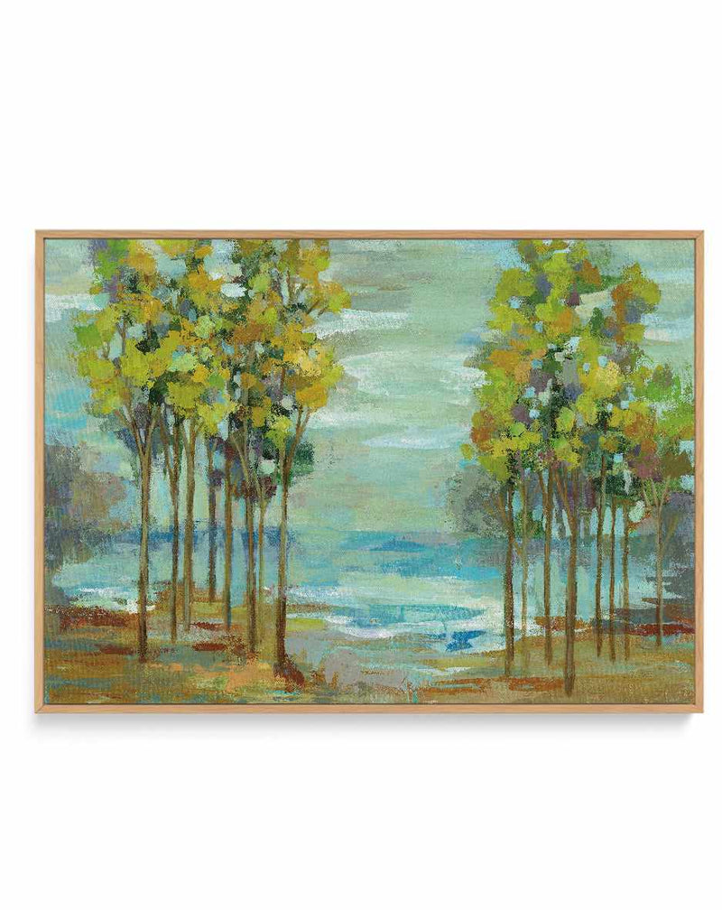 Spring Trees by Wild Apple | Framed Canvas Art Print